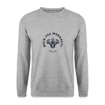 Chemise de motivation pour le fitness et les bodybuilders - Sweat-shirt Unisexe - gris chiné - Devant - Alina (178cm) & Michal (187cm)