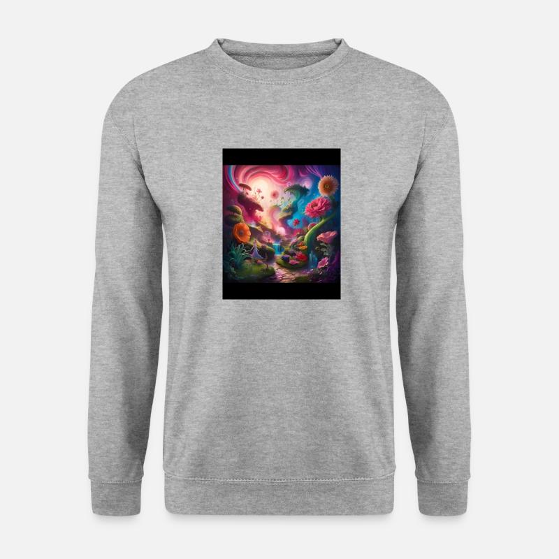 Magic World - Unisex Pullover - Weißgrau meliert