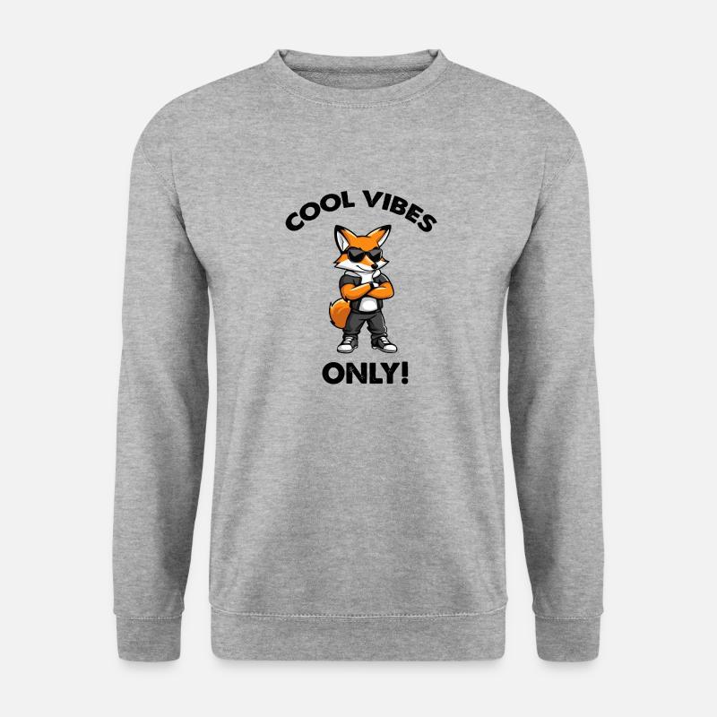 fuchs cool vibes - Unisex Pullover - Weißgrau meliert