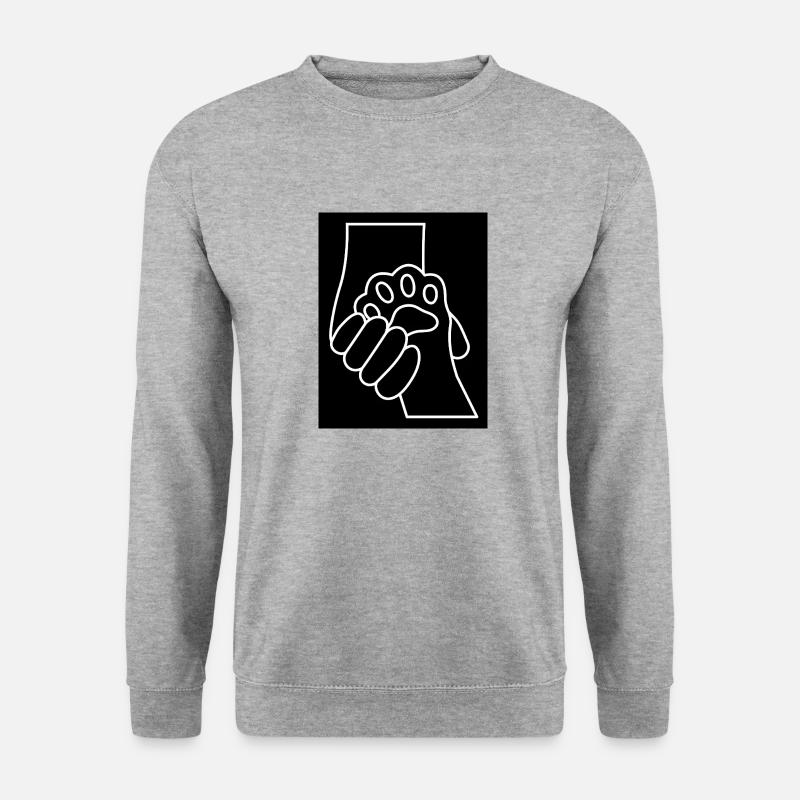 Hundefreund 2 - Unisex Pullover - Weißgrau meliert