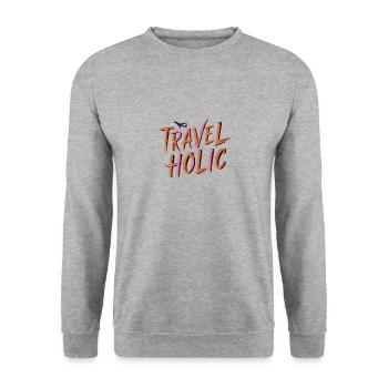 Voyage Vacances Voyage Cadeau - Sweat-shirt Unisexe - gris chiné - Devant - Alina (178cm) & Michal (187cm)