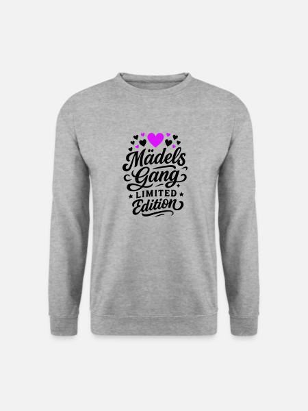 Mädels Gang Frauen Spruch - Unisex Pullover - Weißgrau meliert