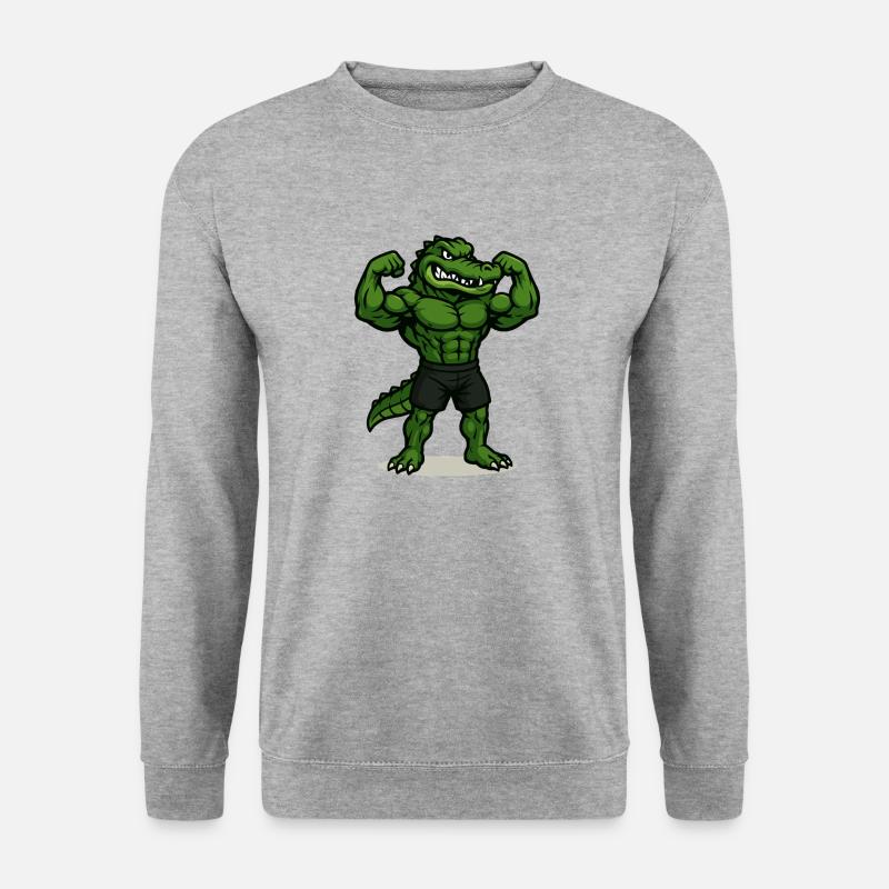 krokodil fitness - Unisex Pullover - Weißgrau meliert