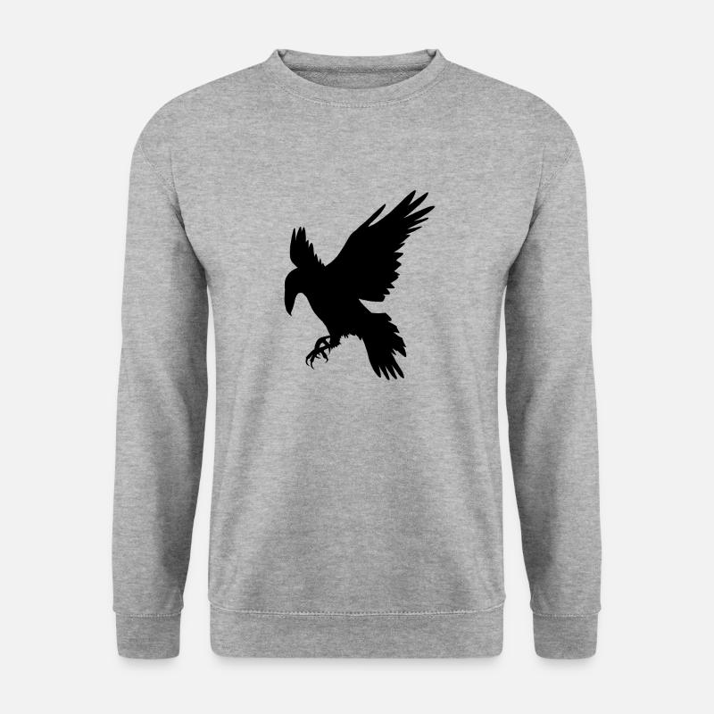 Schwarzer Rabe - Unisex Pullover - Weißgrau meliert