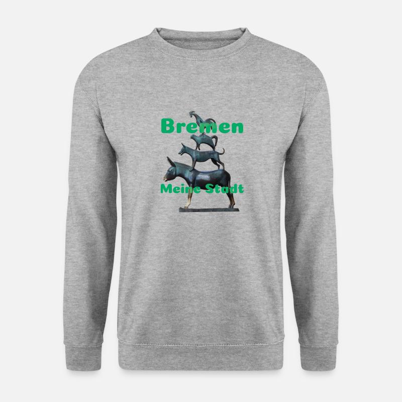 Bremen - Unisex Pullover - Weißgrau meliert