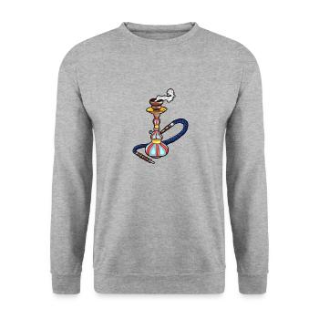 hookah - Unisex Sweatshirt - salt & pepper - Front - Alina (178cm) & Michal (187cm)