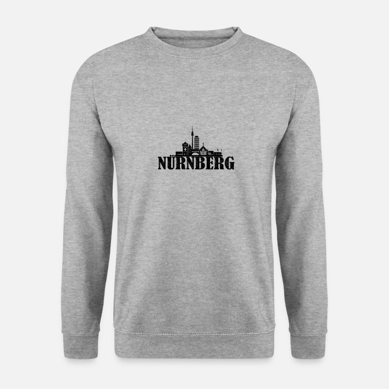 Nürnberg Skyline - Unisex Pullover - Weißgrau meliert