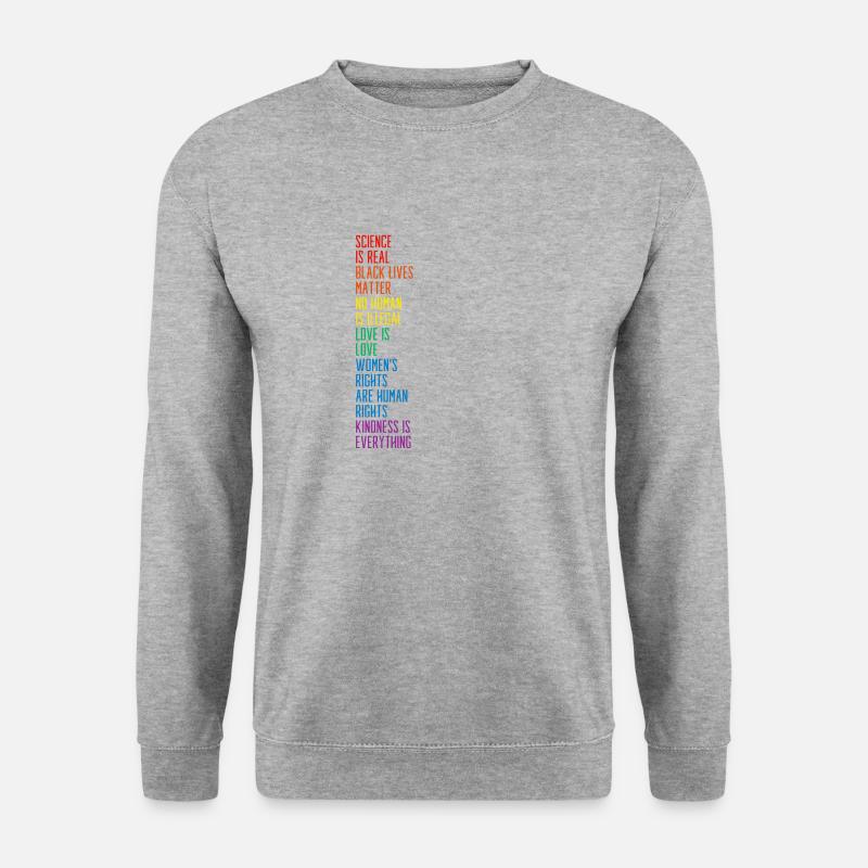 LGBTQ Gleichberechtigung Freundschaft Wissenschaft - Unisex Pullover - Weißgrau meliert