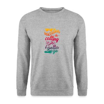 Holiday Urlaubsreif vacationers gift holidays - Unisex Sweatshirt - salt & pepper - Front - Alina (178cm) & Michal (187cm)