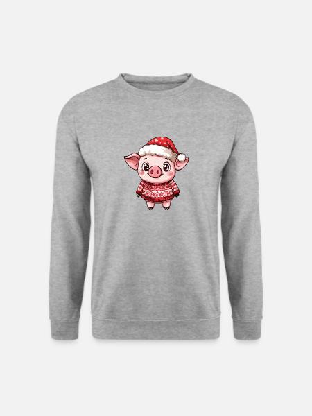 Pig Christmas Comic - Unisex Sweatshirt - salt & pepper