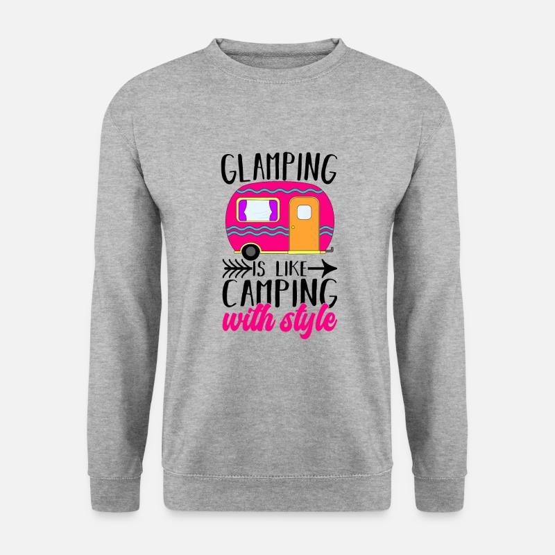 Glamping Glamper - Unisex Pullover - Weißgrau meliert