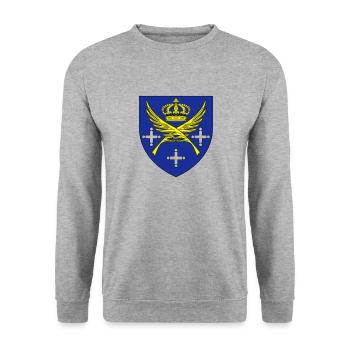 Blason ville Saint Etienne Loire - Sweat-shirt Unisexe - gris chiné - Devant - Alina (178cm) & Michal (187cm)