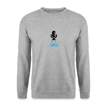 Sing to the world - Sweat-shirt Unisexe - gris chiné - Devant - Alina (178cm) & Michal (187cm)