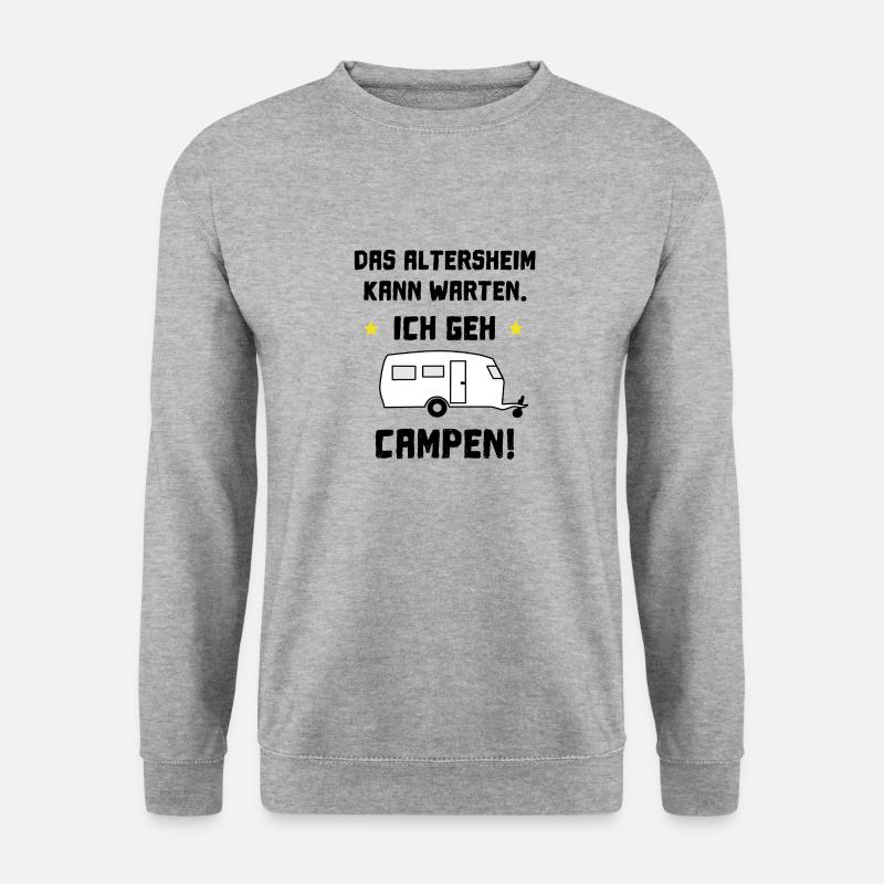 das altersheim kann warten - Unisex Pullover - Weißgrau meliert