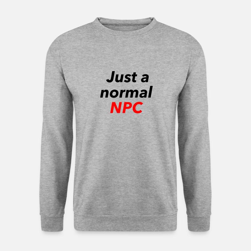 Just a normal NPC - Unisex Pullover - Weißgrau meliert