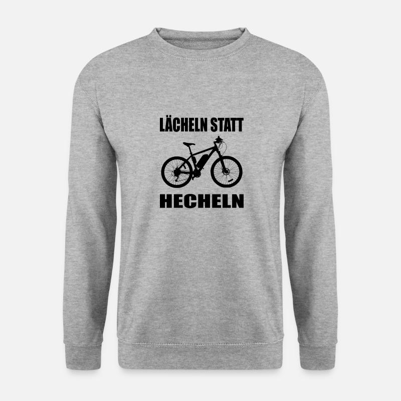Fahrrad - Unisex Pullover - Weißgrau meliert