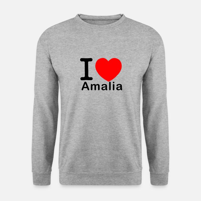 Amalia - Unisex Pullover - Weißgrau meliert
