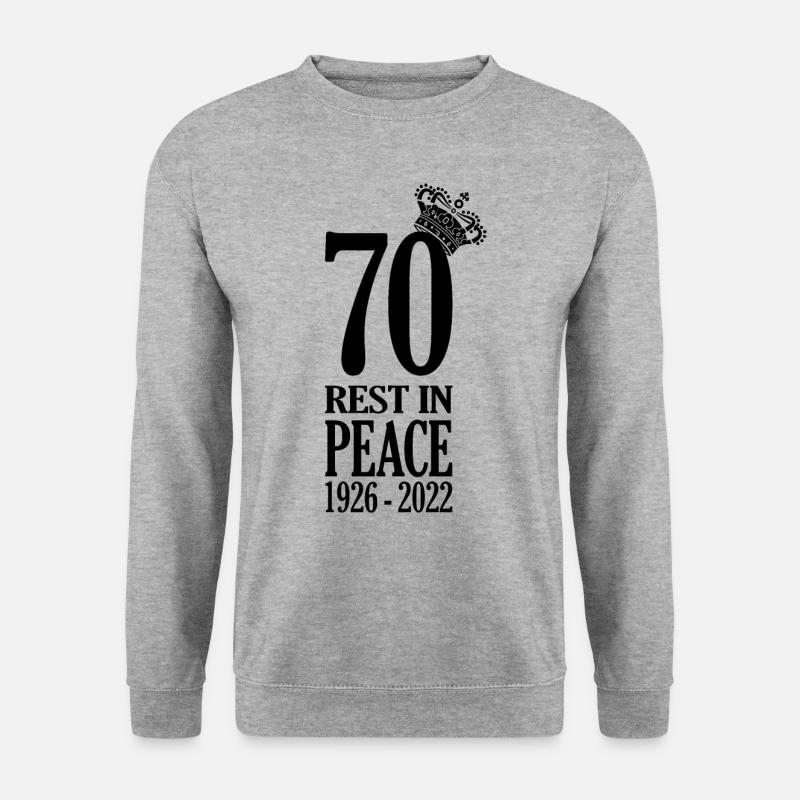 RIP Queen Elizabeth - Unisex Pullover - Weißgrau meliert