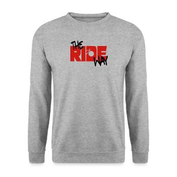 The Ride Way black - Unisex Sweatshirt - salt & pepper - Front - Alina (178cm) & Michal (187cm)