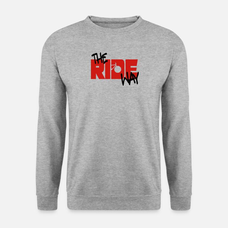 The Ride Way schwarz - Unisex Pullover - Weißgrau meliert