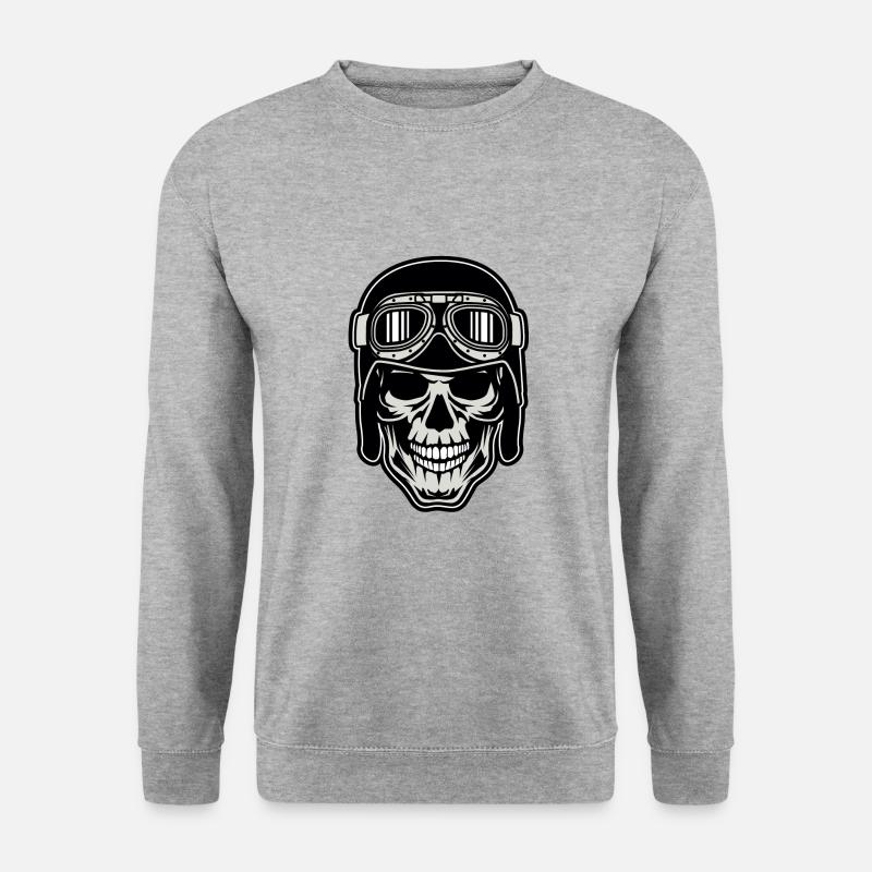 Skull Biker Retro - Unisex Sweatshirt - salt & pepper