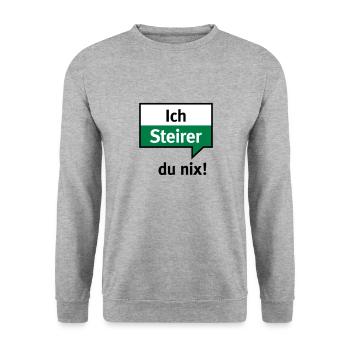 Je Styrie - vous nix - Sweat-shirt Unisexe - gris chiné - Devant - Alina (178cm) & Michal (187cm)