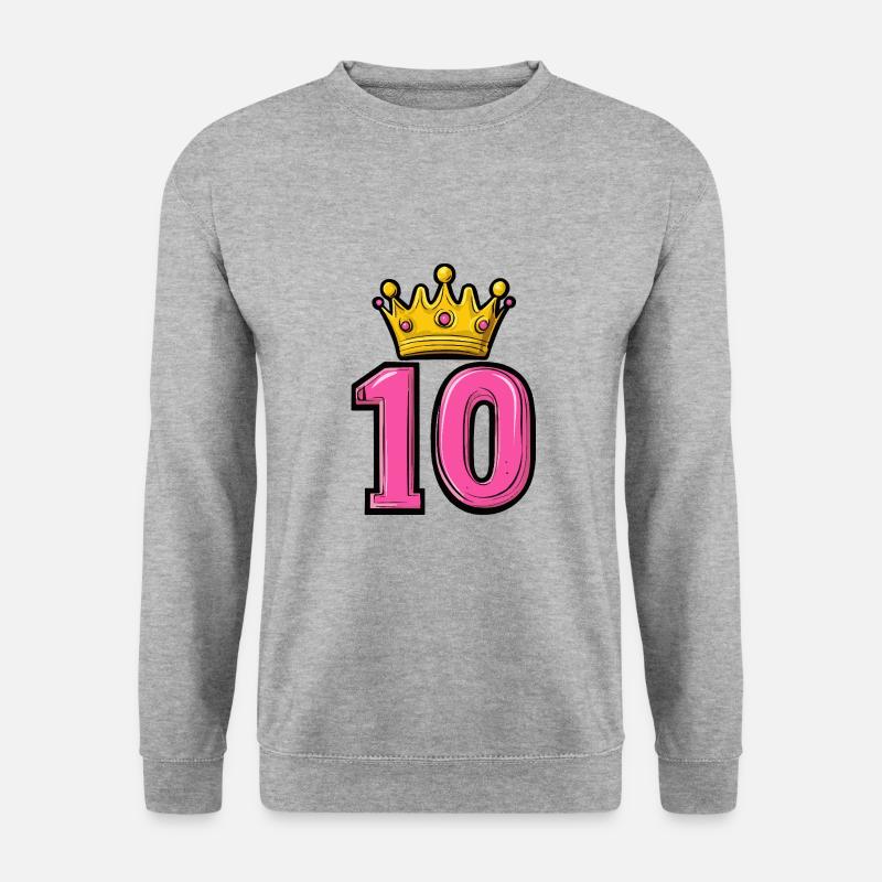 10 Number Crown - Unisex Sweatshirt - salt & pepper