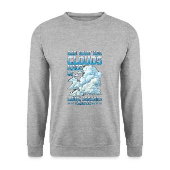 What Are Clouds Made Of, Linux Servers Mostly 25 - Unisex Sweatshirt - salt & pepper - Front - Alina (178cm) & Michal (187cm)