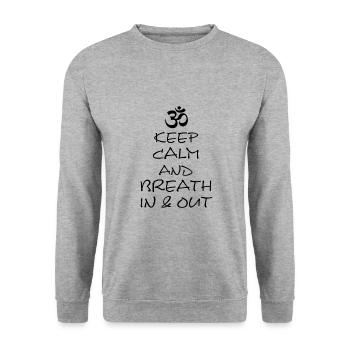 Yoga - Unisex Pullover - Weißgrau meliert - Vorne - Alina (178cm) & Michal (187cm)