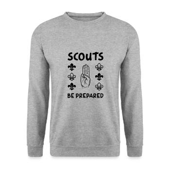 Scouts Always Ready! - Unisex Sweatshirt - salt & pepper - Front - Alina (178cm) & Michal (187cm)