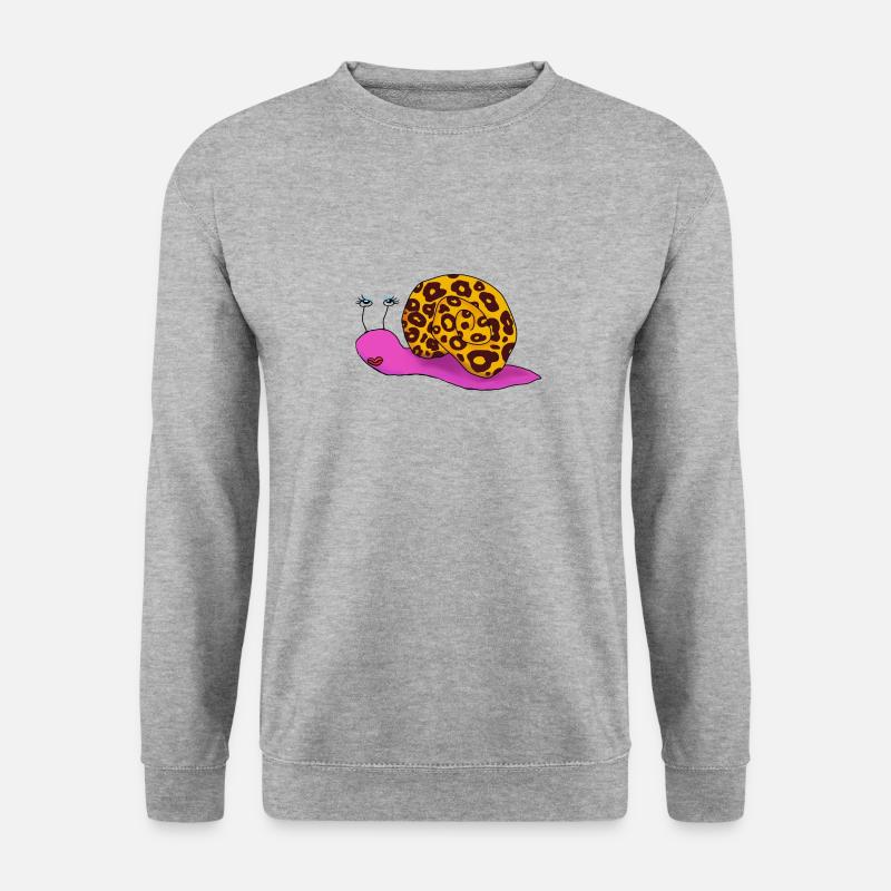 Fashion Schnecke - Unisex Pullover - Weißgrau meliert