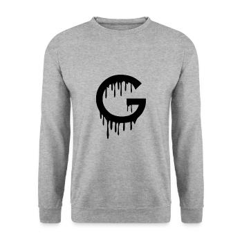 letter G - Unisex Sweatshirt - salt & pepper - Front - Alina (178cm) & Michal (187cm)