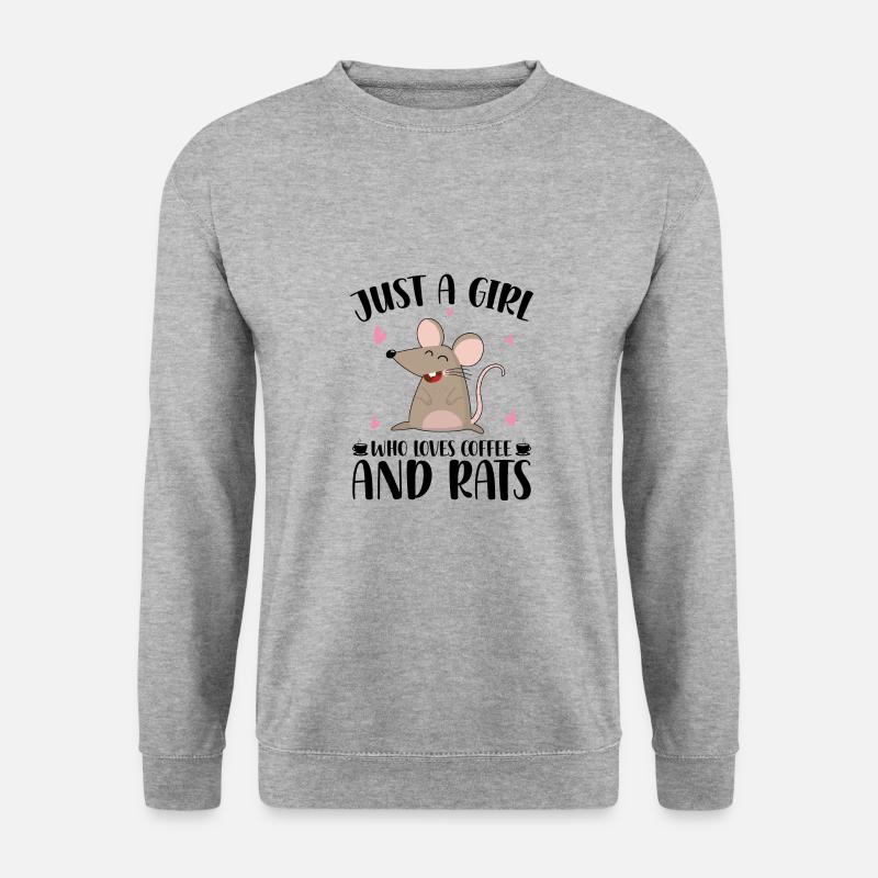 Ratte - Unisex Pullover - Weißgrau meliert