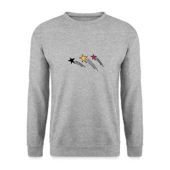 Deutschland - Unisex Pullover - Weißgrau meliert - Vorne - Alina (178cm) & Michal (187cm)