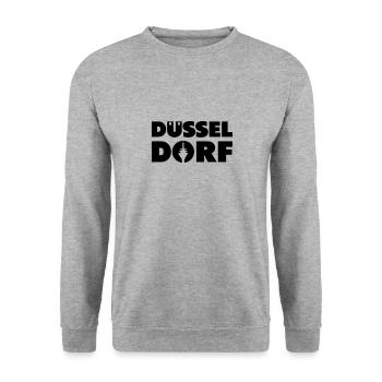 Düsseldorf - Unisex Pullover - Weißgrau meliert - Vorne - Alina (178cm) & Michal (187cm)