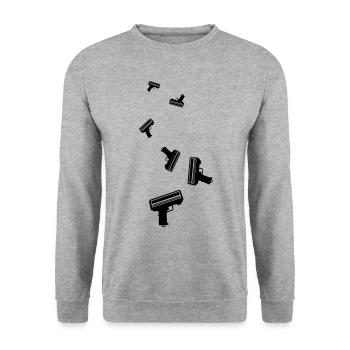 Weapon Money Rain - Unisex Sweatshirt - salt & pepper - Front - Alina (178cm) & Michal (187cm)