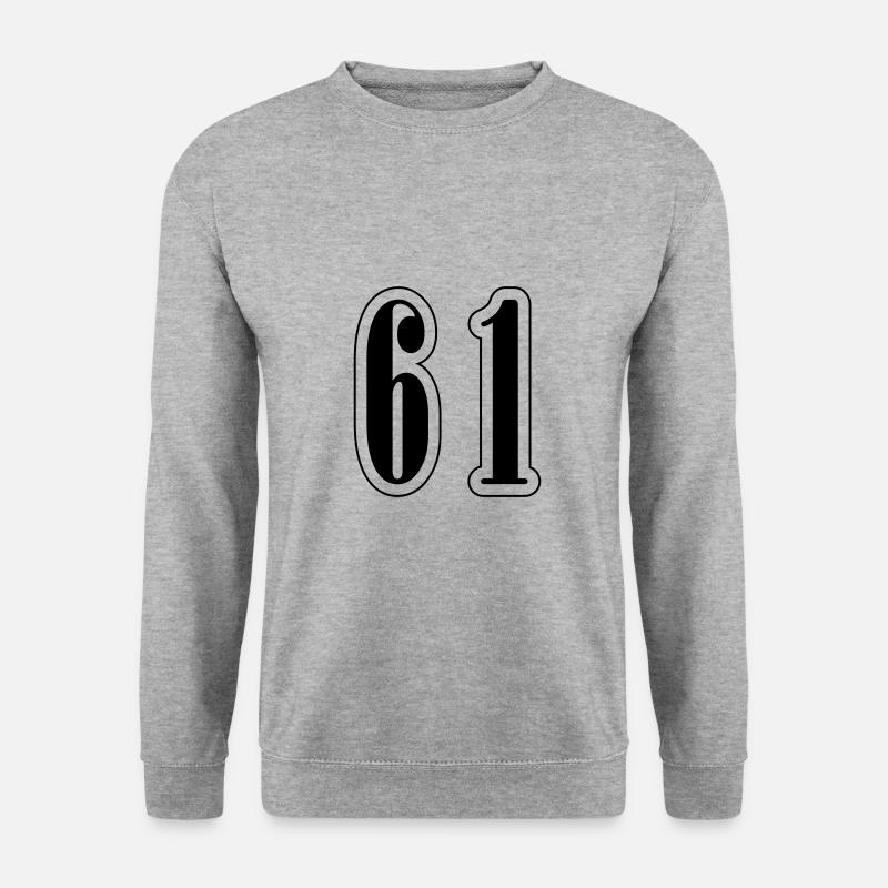 61 Number Symbol - Unisex Sweatshirt - salt & pepper