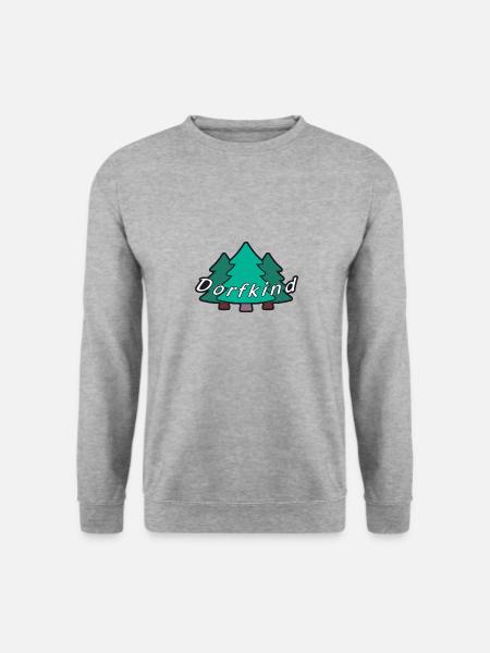 Dorfkind Drei Tannen - Unisex Pullover - Weißgrau meliert