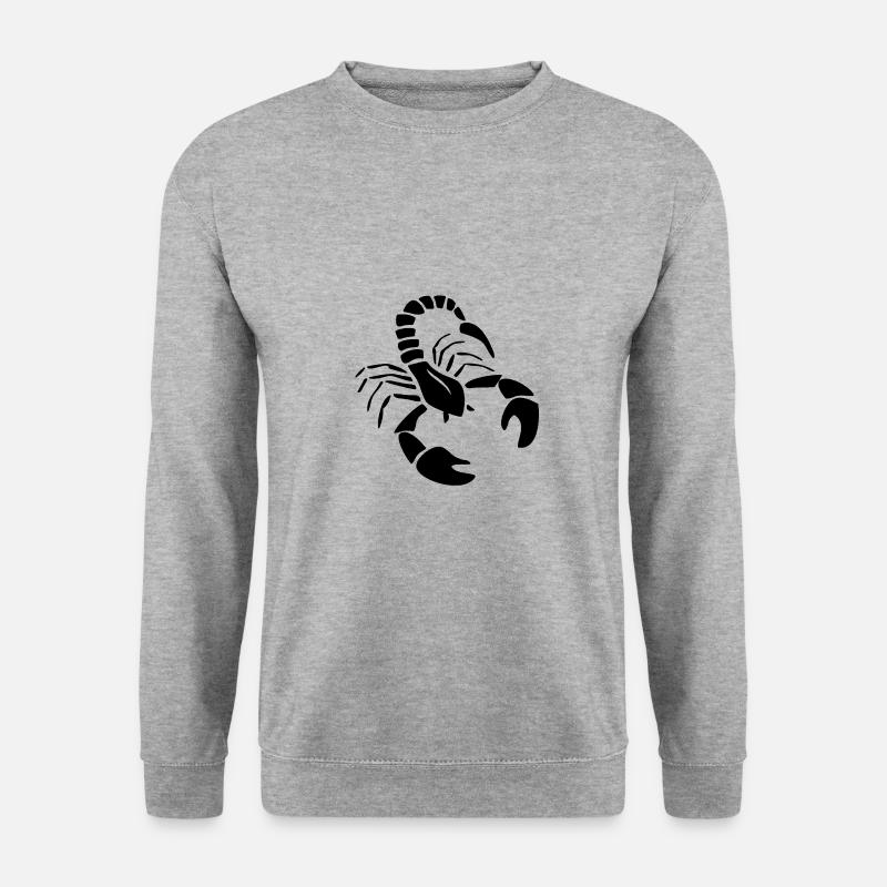 Skorpion - Unisex Pullover - Weißgrau meliert