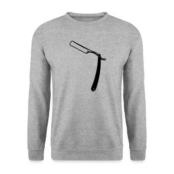 Image d’ombre transparente ouverte comme un rasoir - Sweat-shirt Unisexe - gris chiné - Devant - Alina (178cm) & Michal (187cm)