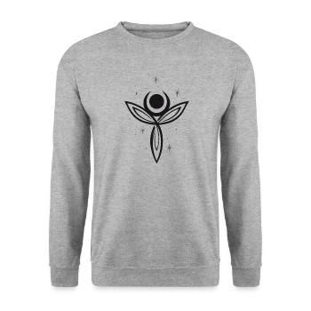 Goddess Moon Goddess Trinity Triquetra - Unisex Sweatshirt - salt & pepper - Front - Alina (178cm) & Michal (187cm)