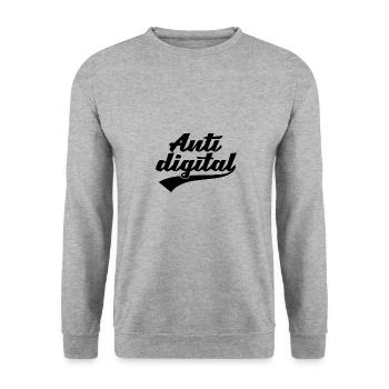 Anti Digital - Unisex Sweatshirt - salt & pepper - Front - Alina (178cm) & Michal (187cm)