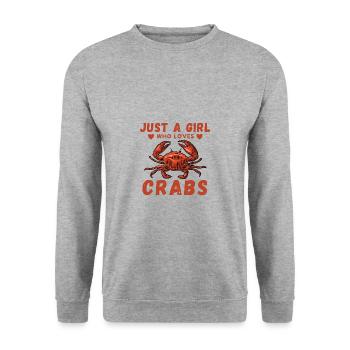 Krebs - Unisex Pullover - Weißgrau meliert - Vorne - Alina (178cm) & Michal (187cm)