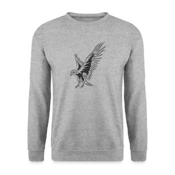 Aigle volant - Sweat-shirt Unisexe - gris chiné - Devant - Alina (178cm) & Michal (187cm)
