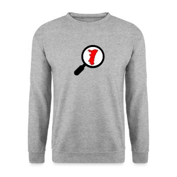 Recherche Alsace Loupe - Sweat-shirt Unisexe - gris chiné - Devant - Alina (178cm) & Michal (187cm)