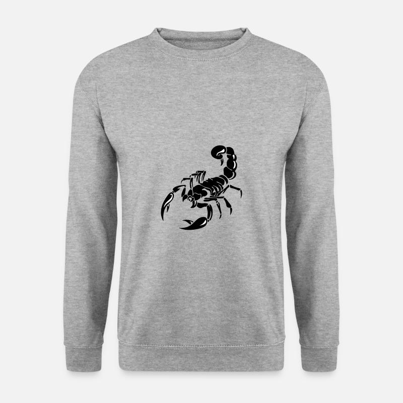 Skorpion - Unisex Pullover - Weißgrau meliert