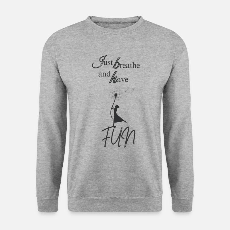 Pissenlit - respirez simplement - Sweat-shirt Unisexe - gris chiné