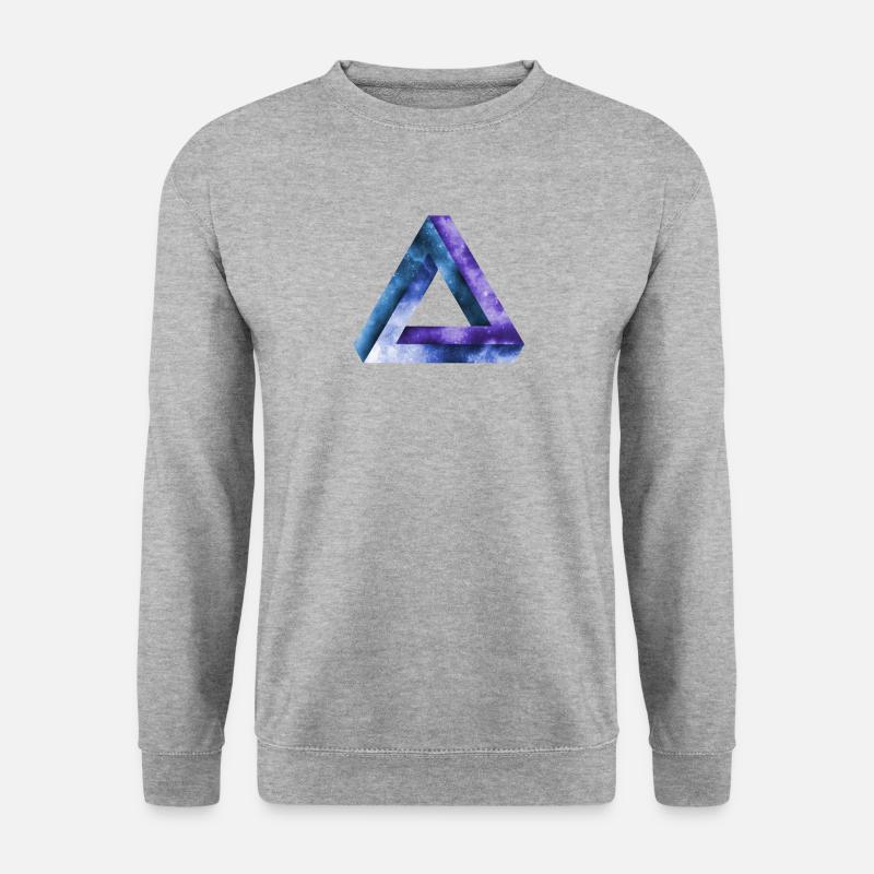 triangle infini tribar triangle penrose - Sweat-shirt Unisexe - gris chiné