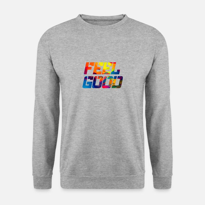 Feel Good - Unisex Pullover - Weißgrau meliert