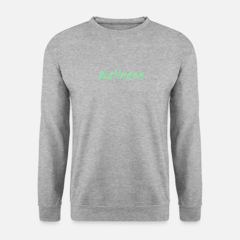 Wellness - Unisex Pullover - Weißgrau meliert